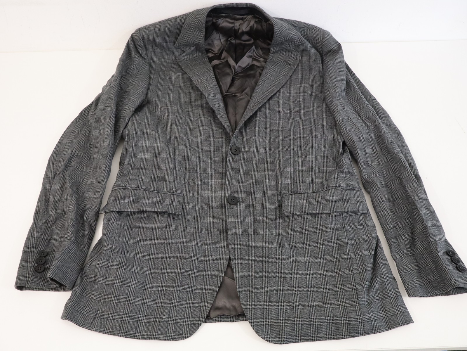 Azzaro Men's Plaid Blazer Wool Blend UK 44