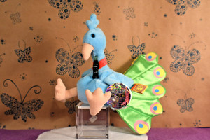Coca Cola International Sri Lanka Plush Beanie Peacock  with a Coke Bottle 1999