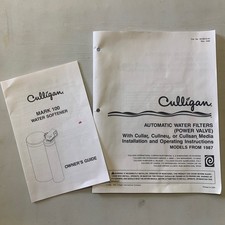 Vintage Culligan Mark 100 Water Softener Manual & Automatic Water Filter Guide