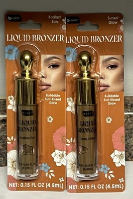 B Color Liquid Bronzer for Face . Radiant Tan/ Sunset Glow. Set Of 2.