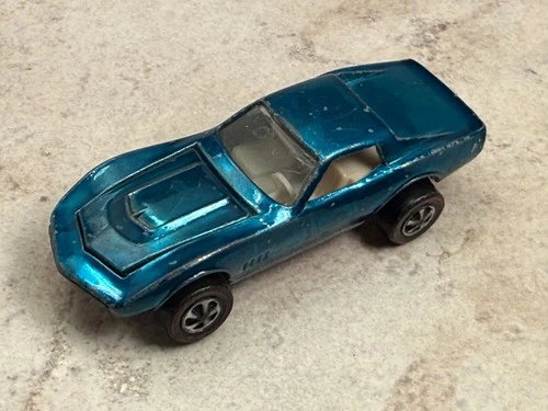 Original Hot Wheels Redline - Late Aqua - US Custom Corvette!! - Free Shipping!!