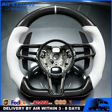 carbon fibre white steering wheel for Porsche...