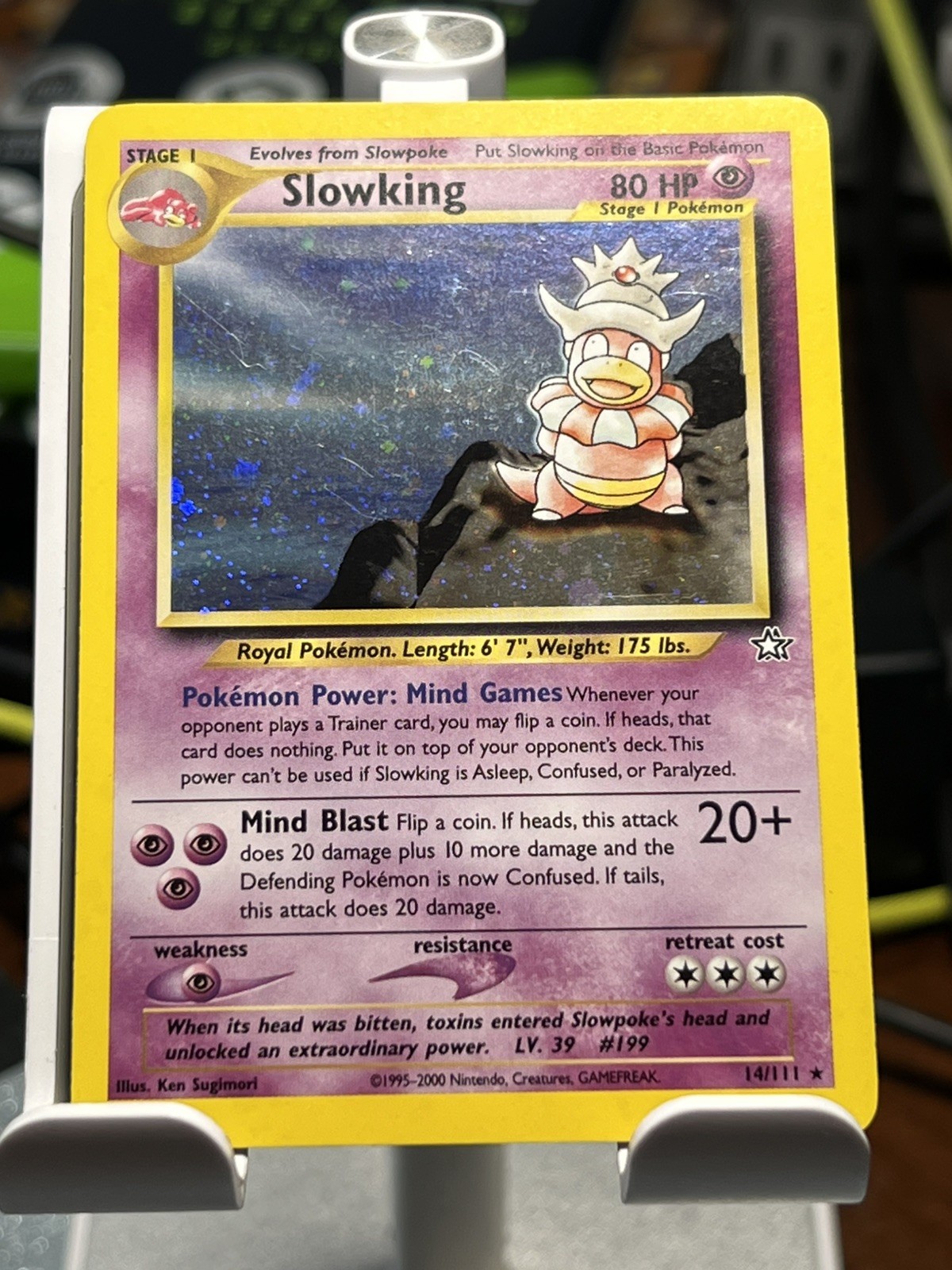 Pokemon Neo Genesis 14/111 Slowking HOLO MINT CONDITION