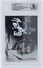 Aaron Rodgers Jets Signed 2023 Panini Black Prolific White Ink #PC-14 BAS Card