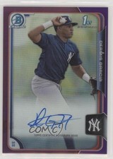 2015 Bowman Chrome Prospects Purple Refractor 198/250 Dermis Garcia Auto 9su