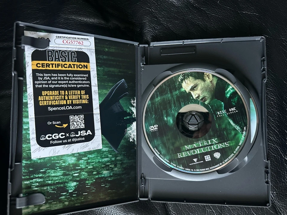 Keanu Reeves  Signed Matrix Revolutions DVD JSA  COA   CG57762 - Image 2 of 4