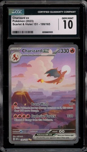 Pokemon Charizard ex 151 MEW EN Special Illustration Rare #199 CGC 10 Gem Mint