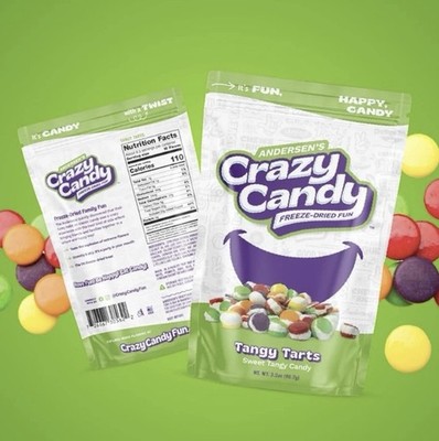 Andersen's Crazy Candy Freeze-Dried Tangy Tart Sweet Flavor 4.1oz (Lot Of 5)