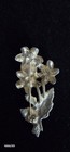 Vintage  Little Nemo Floral Bouquet Rhinestone Brooch Pot Metal, 3" — photo 5