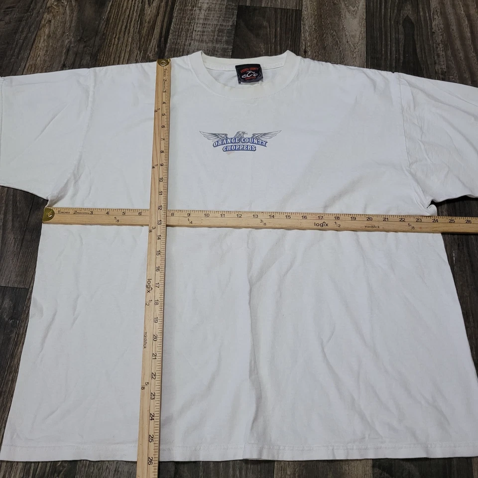 Camiseta De Colección Y2K Orange County Choppers OCC Blanca Motociclista Motocicleta Nueva York Talla XL Foto 2 de 4