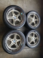 Ultra Rare Stunning Rare Set Of Ssr Gt3 3pc 18 Inch Rims 5x112 Caps Faces Only
