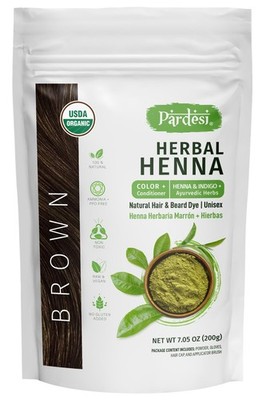 Organic Henna Brown 200g - Natural Hair Color & Conditioning Treatment | Hala...