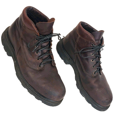Red Wing Shoes Steel Toe Work Boots Mens Sz ~10 EE Dark Brown Leather 2245