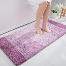 OLANLY Large Bathroom Rugs Mat 45x27, Extra Soft 45" X 27", Pinkish-purple