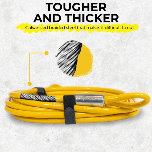 Vascer Commercial Heavy Duty Braided Galvanized Steel Theft Deterrent Securit... - Picture 3 of 9