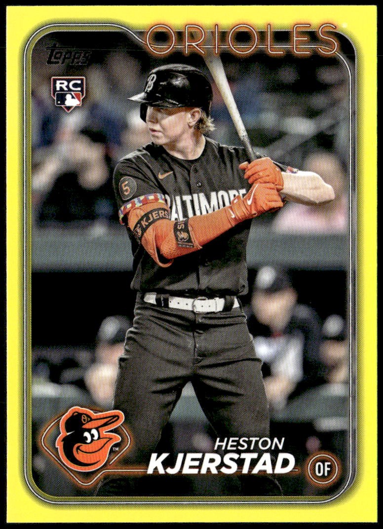 2024 Topps #394 Heston Kjerstad Yellow Rookie E1