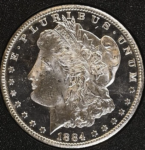 1884 CC $1 GSA MORGAN SILVER DOLLAR NGC MS 63 DPL-DEEP MIRROR PROOFLIKE-BOX+COA-