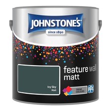 Johnstones Feature Wall Matt Emulsion Paint 2.5l Ivy Sky - 8.64 per litre
