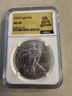 2020 American Silver Eagle Coin NGC MS69 1oz .999 Fine Silver