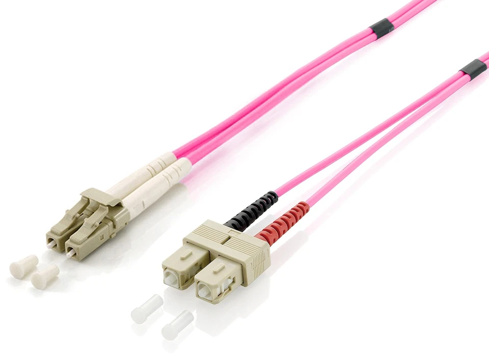 Equip Fibre Optic Patch Cable LC > SC 50/125 mμ 2.00 m Multimode Duplex Purple P - Photo 1/1