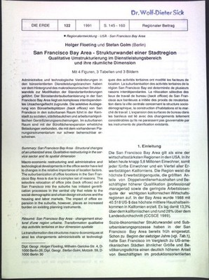 San Francisco Bay Area - Strukturwandel einer Stadtregion: Qualitative Umstruktu