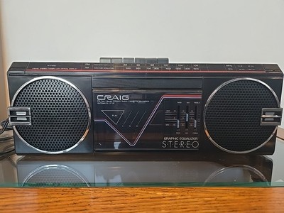 Vintage Craig Boombox AM FM Cassette Recorder J4449 Works