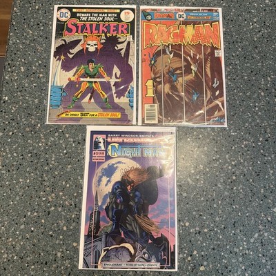 Bundle Of 3 First Edition Comics 1970 s And 90 s  Night Man, Stalker And Ragman