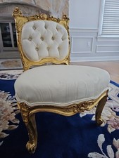 19th Century French Louis XV Style Carved and Gilt Wood Childs Chair