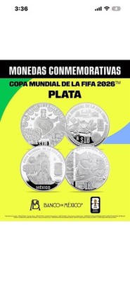 FIFA WORLD CUP 26 Silver (4) Coin Set 10 Pesos Mexico 2026 Envio