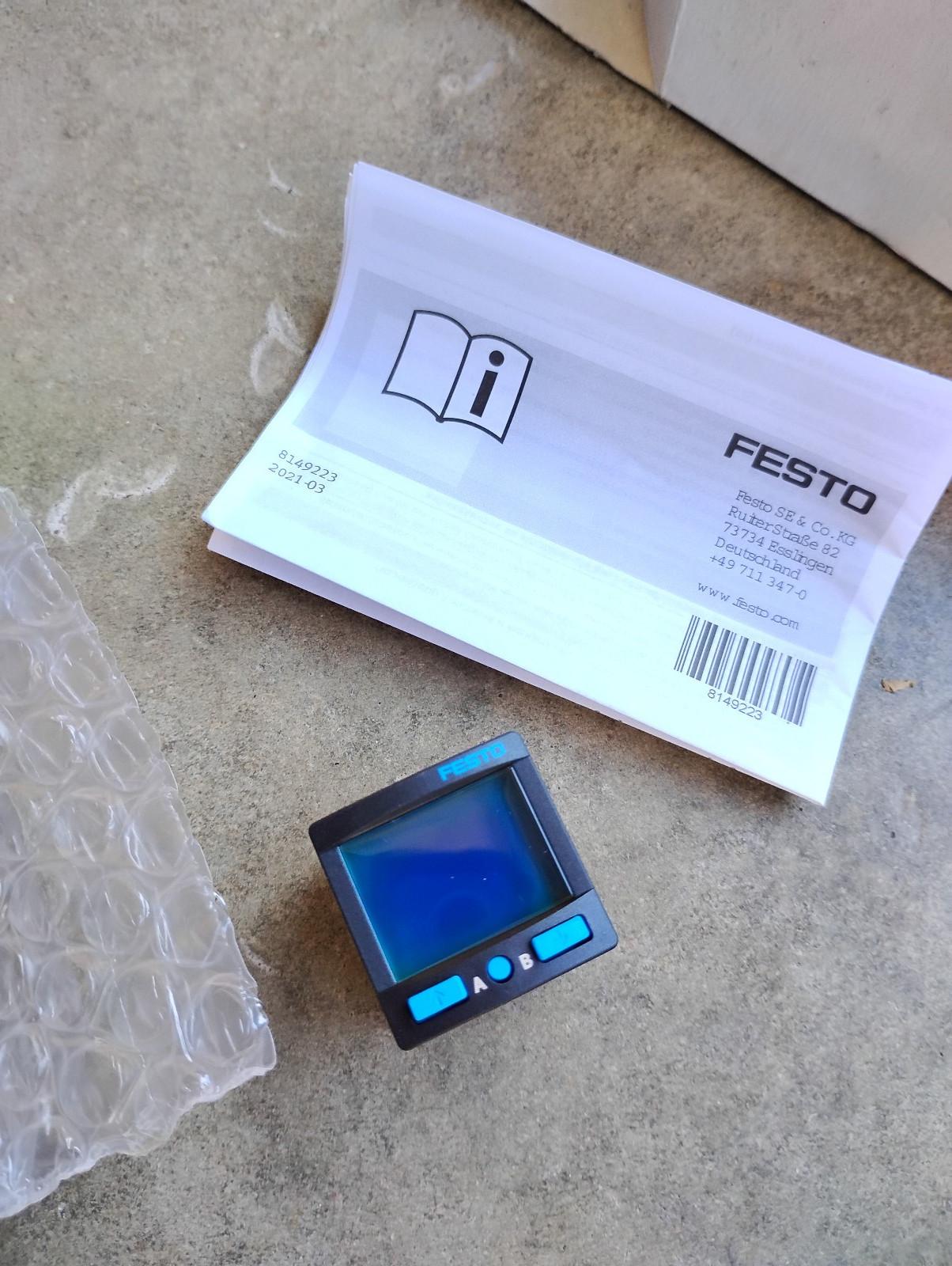 New in Box Festo Pressure Sensor SPAN-P1R-M5F-PNLK-PNVBA-L1 PN 8003300