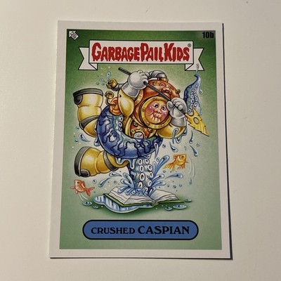 2022 Garbage Pail Kids Book Worms Crushed Caspian Card #10b