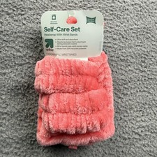 Up Up Self Care Set Headwrap With Wrist Bands Pink Women Regular Ultra Soft