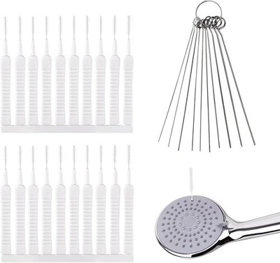 20 Stück Duschkopf Reinigungsbürste mit 10 Stück Reinigungspicks 