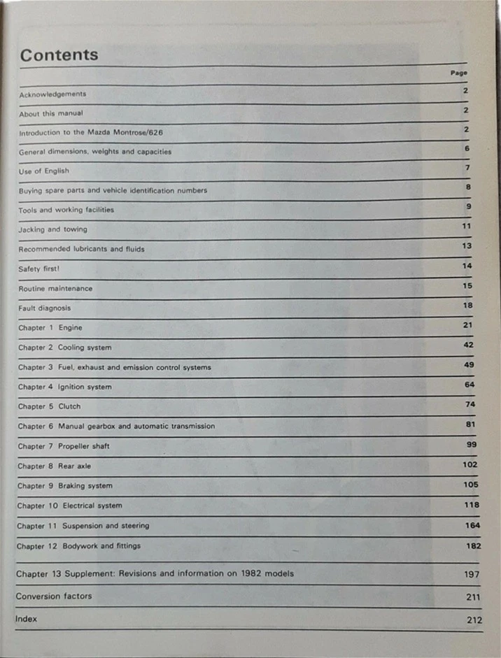 1979-1982 Mazda 626 Haynes Owners Workshop Manual Repair Shop Service Book - Image 3 of 4