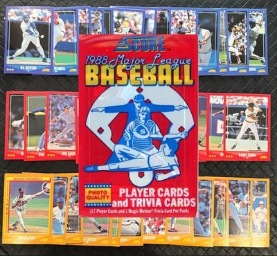 1988 SCORE MLB BASEBALL Cards Complete Your Set U Pick BO JACKSON  3/3