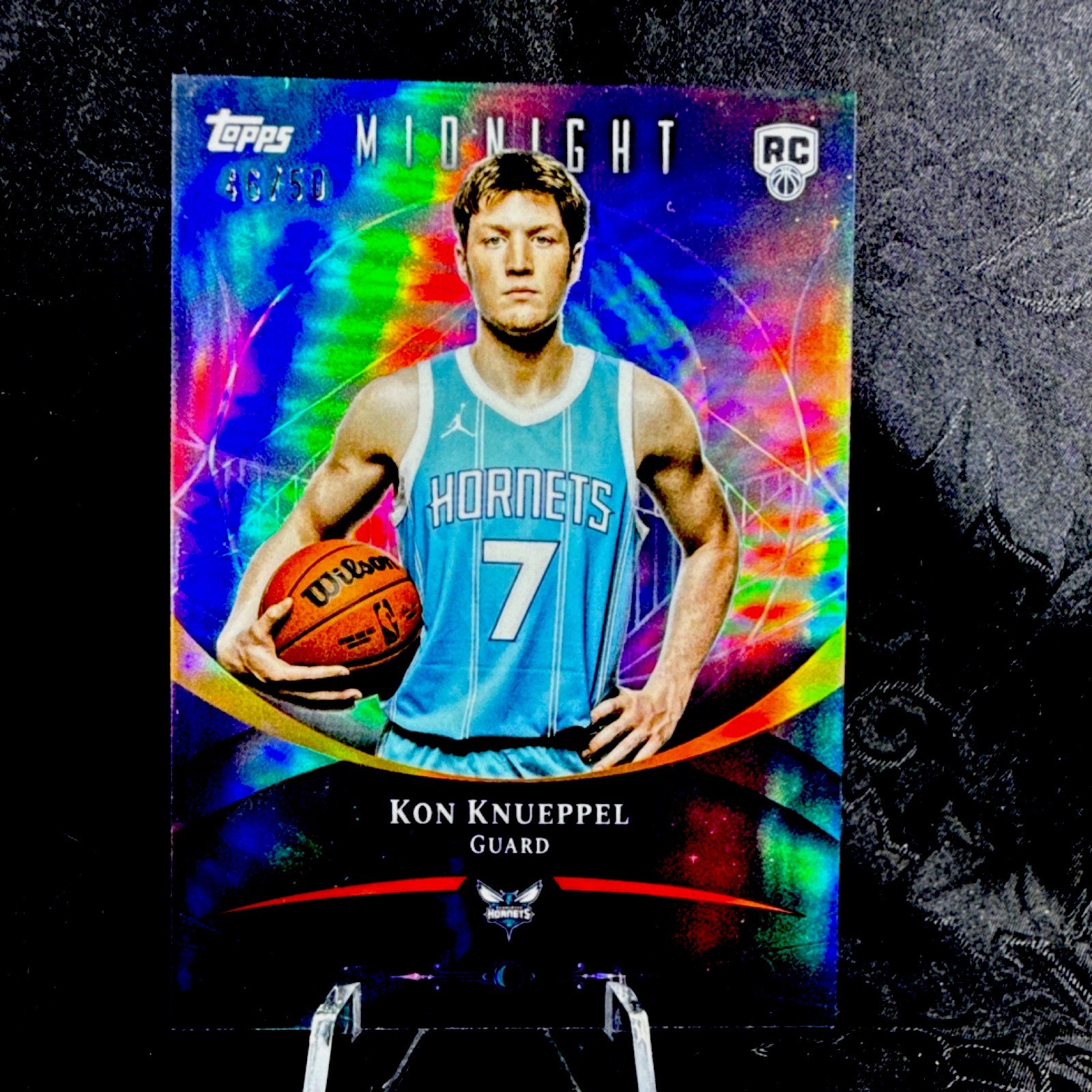 Topps Midnight 2025-26 Kon Knueppel #64 Summer Solstice Rookie 46 /50 Hornets