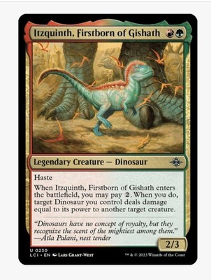 Itzquinth Firstborn of Gishath | MTG LCI Ixalan | Gruul Dinosaur Haste | NEW NM
