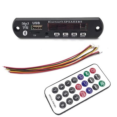 HiLetgo 12V MP3 WMA Audio Bluetooth Decoding Board w/SD Card Small
