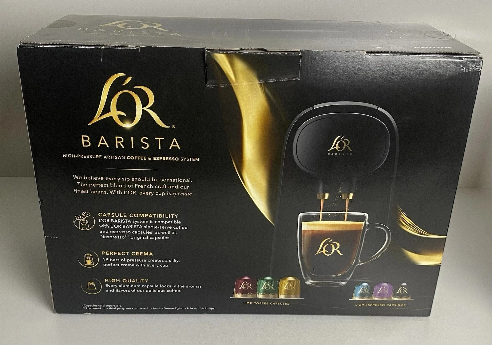 L’OR Barista Coffee & Espresso Machine Philips Capsule Maker Black
Opens in a new window or tab