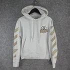 Off-White Virgil Abloh Tape Diag Arrows Jumper Hoodie Pullover Mens Medium