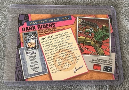 1993 Skybox Marvel X-Men Series 2 Dark Riders #88 Teams - Picture 2 of 2