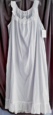 Eileen West Sleeveless Ruffle Swiss Dot 100 Cotton Lawn Ballet Nightgown XL