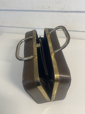 Vintage Leather Mid-Century Box Satchel