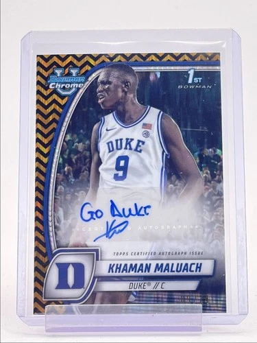 KHAMAN MALUACH 2024-25 BOWMAN CHROME U 1ST BLACK GOLD STEALTH AUTO /24 Q6633