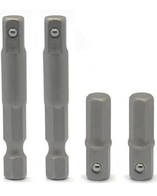 DOFEDOFO 1/4 Hex to 1/4 Socket Adapter, 4-Piece Set, Suitable for Drill Drive...