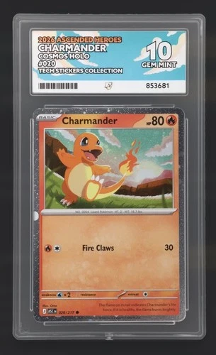 Charmander  020/217 - Ascended Heroes - Pokemon TCG - Cosmos Holo - ✨Ace 10 ✨