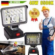 48W Professionelle Design Akku-LED-Arbeitsleuchte Für Makita 18V-24V Schwarz DHL