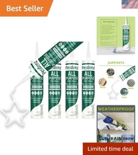 Silicone Caulk Sealant Waterproof Clear Flexible Outdoor Indoor 10.1oz 4 Pack