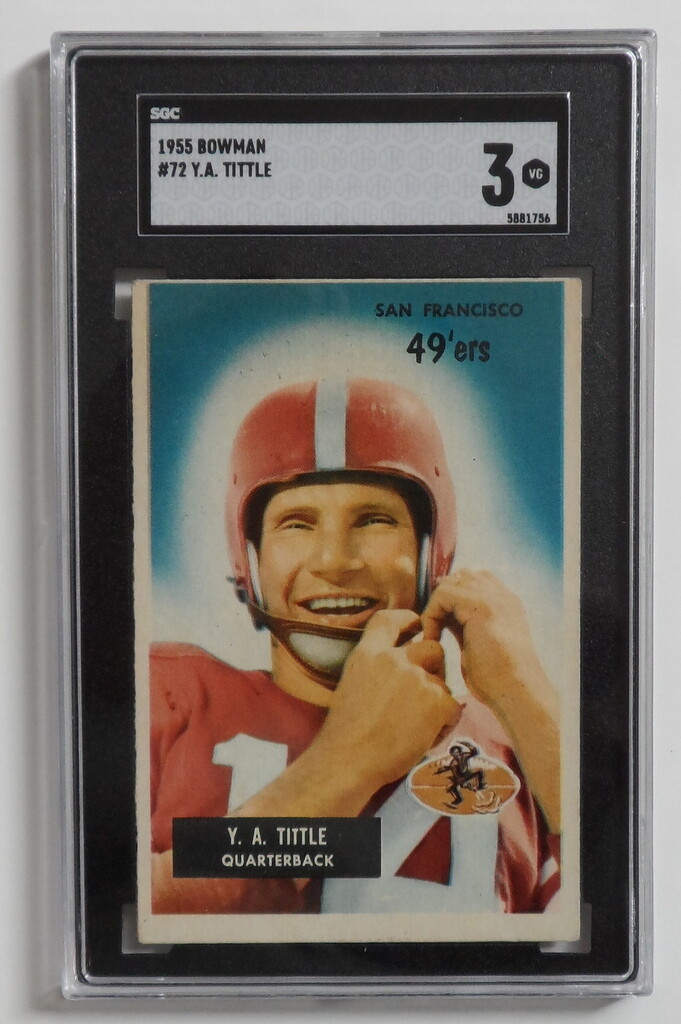 1955 BOWMAN FOOTBALL #72 Y.A. TITTLE 