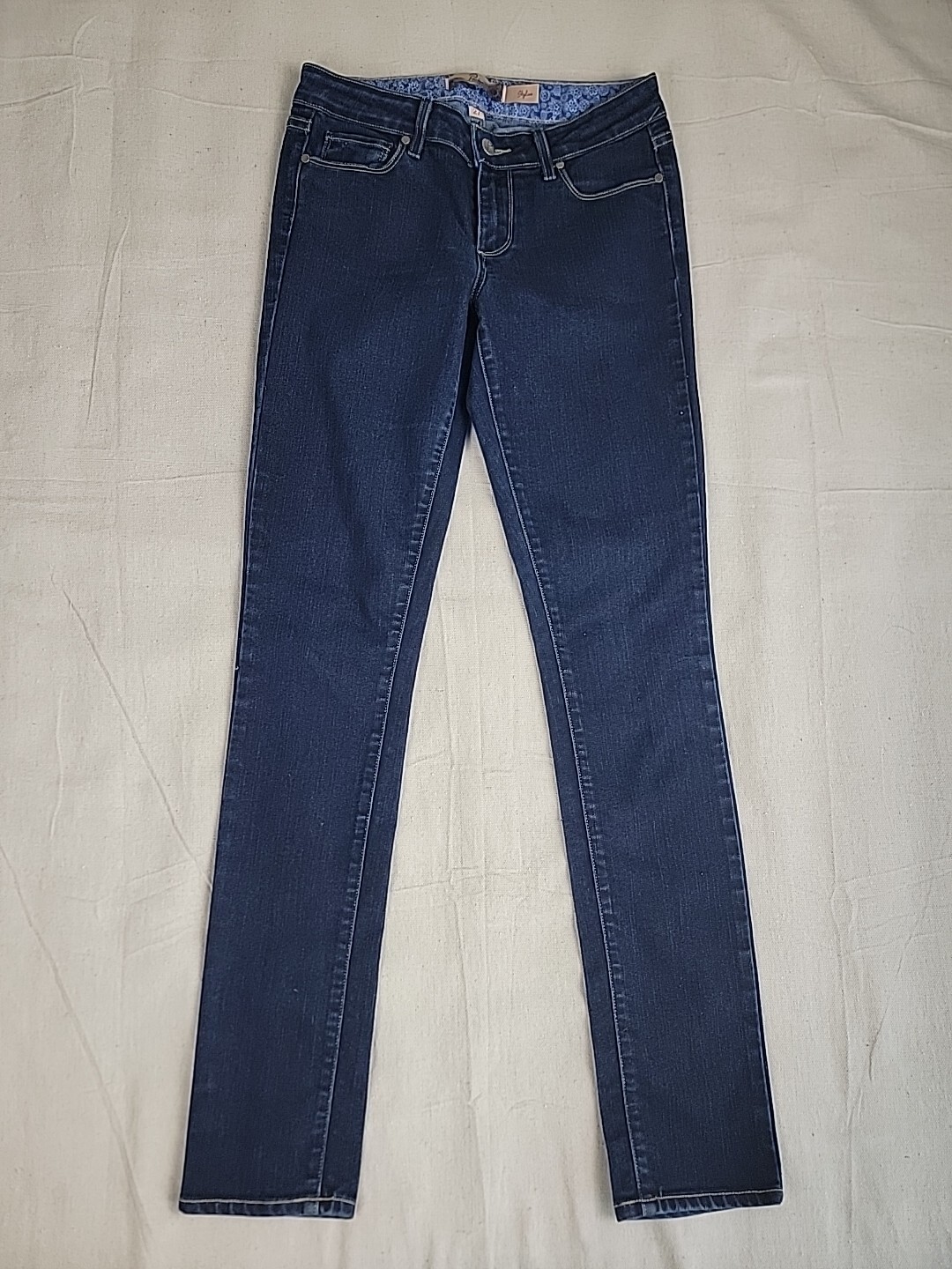Paige Jeans Womens 27 28x31.5 Skinny Stretch Dark Blue Low Rise USA Modern City